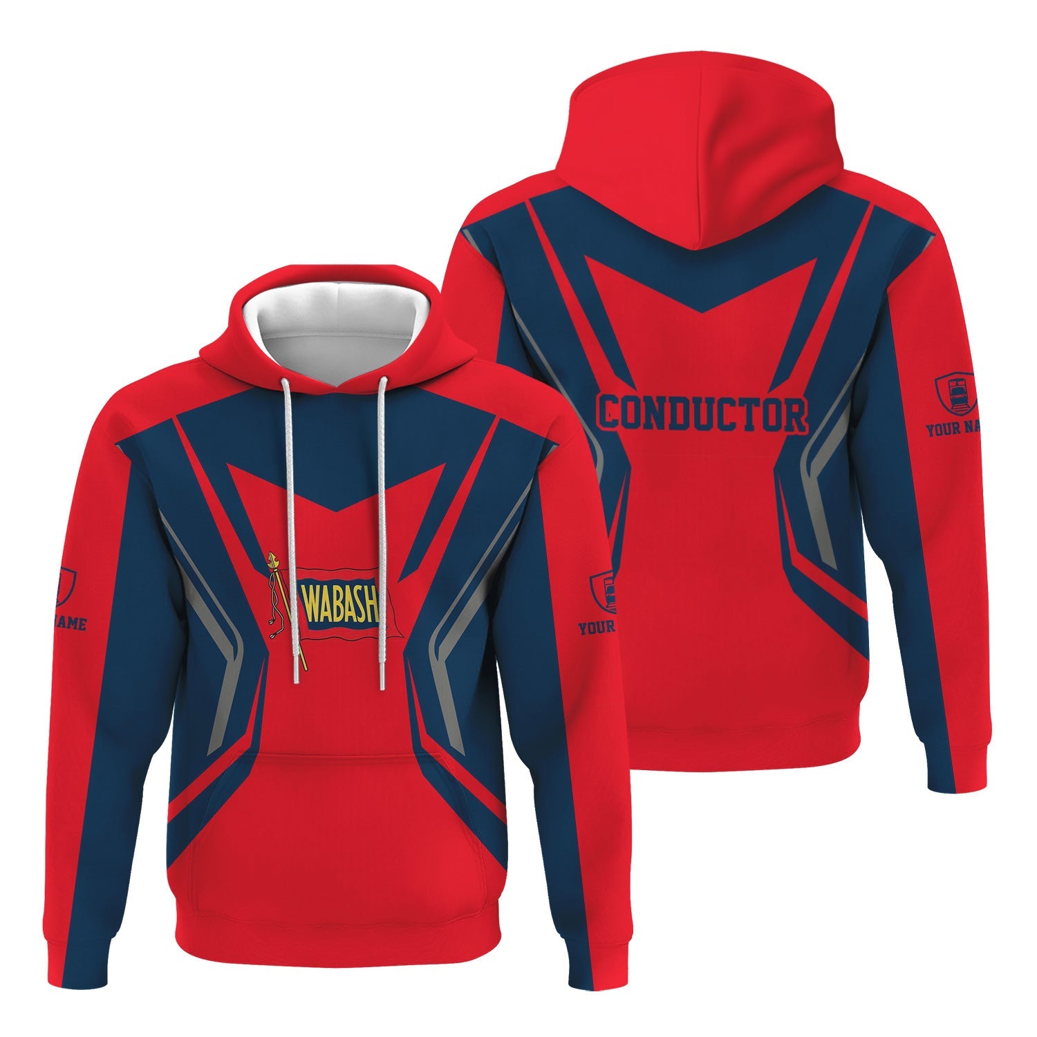 Railspirit Personalized Wabash Railroad Hoodie Unique Style with Custom Job Train Zip Up Hoodie