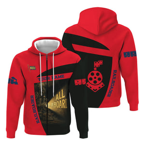 Railspirit Personalized Wabash Railroad Hoodie All Aboard Steam Train Movie Projector Style Zip Up Hoodie
