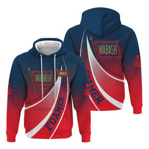 Railspirit Personalized Wabash Railroad Hoodie Railway-Themed Style Zip Up Hoodie Gift Idea For Trainspotter