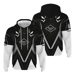 Railspirit Personalized Reading Railroad Hoodie Vibrant Graphic Pattern Zip Up Hoodie For Train Enthusiasts