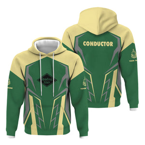 Railspirit Personalized Reading Railroad Hoodie Futuristic Design with Custom Job Train Zip Up Hoodie