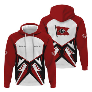 Railspirit Personalized Lehigh Valley Railroad Hoodie Vibriant Style with Custom Position Train Zip Up Hoodie