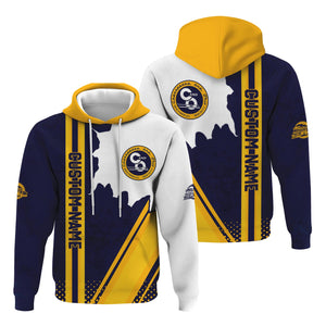 Railspirit Personalized Chesapeake and Ohio Railway Hoodie C&O All Over Printed Unisex Zip Up Hoodie