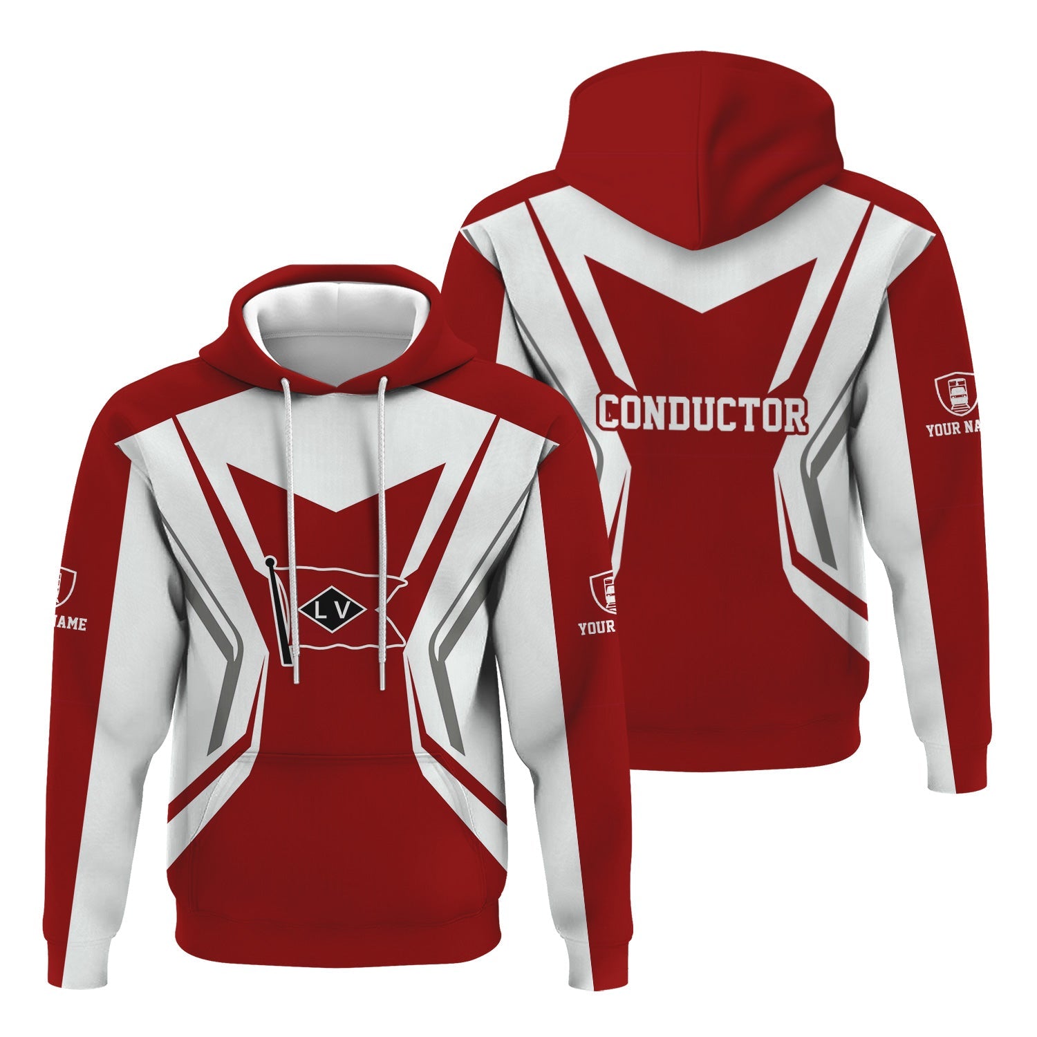 Railspirit Personalized Lehigh Valley Railroad Hoodie Unique Style with Custom Job Train Zip Up Hoodie