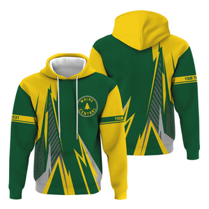 Railspirit Personalized Maine Central Railroad Hoodie Lightning-Inspired Railway Style Zip Up Hoodie For Train Lovers