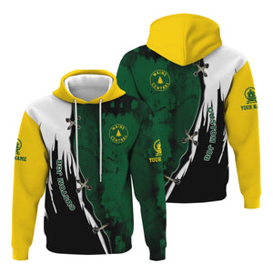 Railspirit Personalized Maine Central Railroad Hoodie Retro Stitches Design with Custom Position Train Zip Up Hoodie