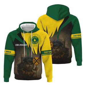 Railspirit Personalized Maine Central Railroad Hoodie Angry Train Hoodie Gift Idea For Train Lover