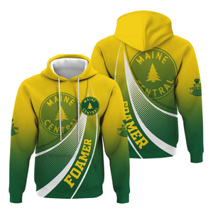 Railspirit Personalized Maine Central Railroad Hoodie Railway-Themed Style Zip Up Hoodie Gift Idea For Trainspotter