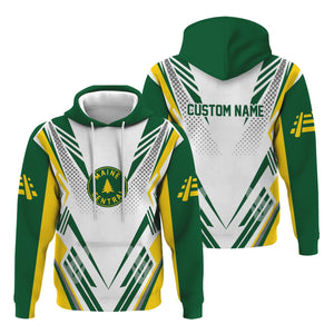 Railspirit Personalized Maine Central Railroad Hoodie Railroad Tribute Design Train Zip Up Hoodie for Train Lovers