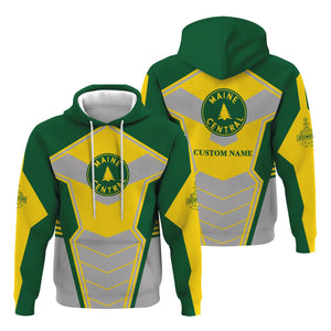 Railspirit Personalized Maine Central Railroad Hoodie Engine-Inspired Style Train Zip Up Hoodie for Railroad Fanatic