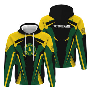 Railspirit Personalized Maine Central Railroad Hoodie Strong Line Style Train Hoodie Gift Idea For Train Lover