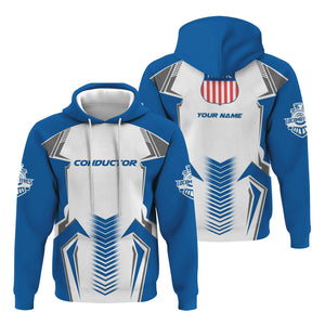 Railspirit Personalized Union Pacific Railroad Hoodie Standout Style with Custom Position Big Boy Train Zip Up Hoodie