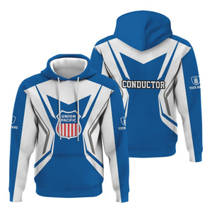 Railspirit Personalized Union Pacific Railroad Hoodie Unique Style with Custom Job Big Boy Train Zip Up Hoodie