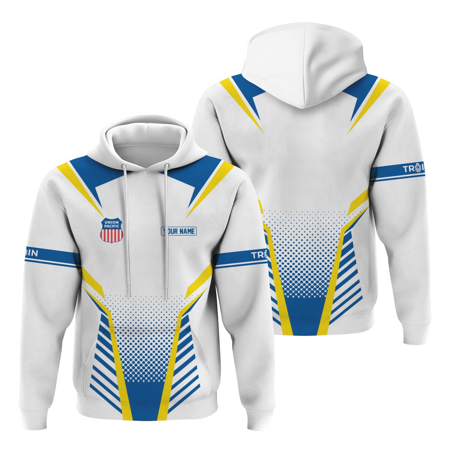 Railspirit Personalized Union Pacific Railroad Hoodie Unisex Big Boy Train Zip Hoodie All Over Print