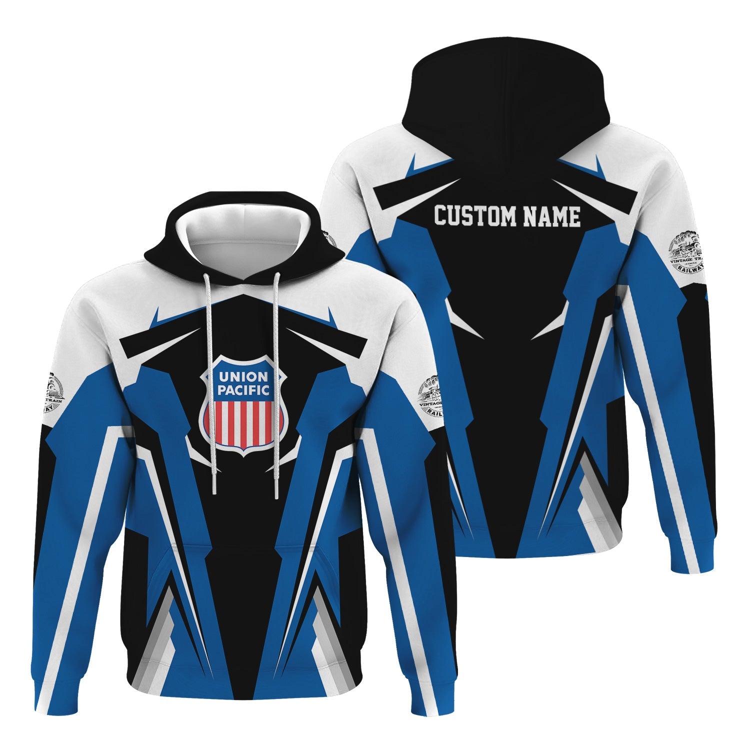 Railspirit Personalized Union Pacific Railroad Hoodie Strong Line Style Big Boy Train Hoodie Gift Idea For Train Lover