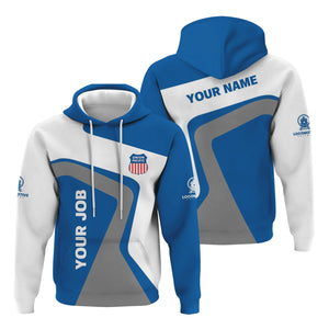 Railspirit Personalized Union Pacific Railroad Hoodie Unique Design with Custom Job Position Big Boy Train Zip Up Hoodie