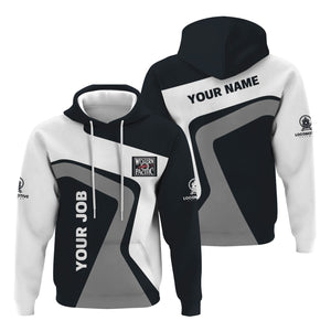 Railspirit Personalized Western Pacific Railroad Hoodie Unique Design with Custom Job Position Train Zip Up Hoodie