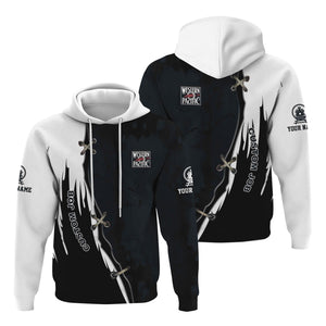 Railspirit Personalized Western Pacific Railroad Hoodie Retro Stitches Design with Custom Position Train Zip Up Hoodie