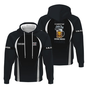 Railspirit Personalized Western Pacific Railroad Hoodie Stress Is Caused By Not Having Enough Trains  Zip Up Hoodie
