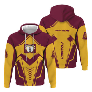 Railspirit Personalized Boston and Maine Railroad Hoodie Railway Trainspotter Style Zip Up Hoodie Gift Idea For Foamers