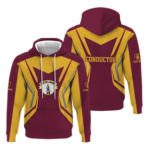 Railspirit Personalized Boston and Maine Railroad Hoodie Unique Style with Custom Job Train Zip Up Hoodie