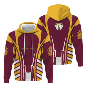 Railspirit Personalized Boston and Maine Railroad Hoodie Striped Railroad Style Train Zip Up Hoodie All Over Print