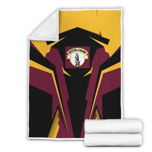 Railspirit Personalized Boston and Maine Railroad Blanket Strong Line Train Blanket Gift Idea For Train Lover