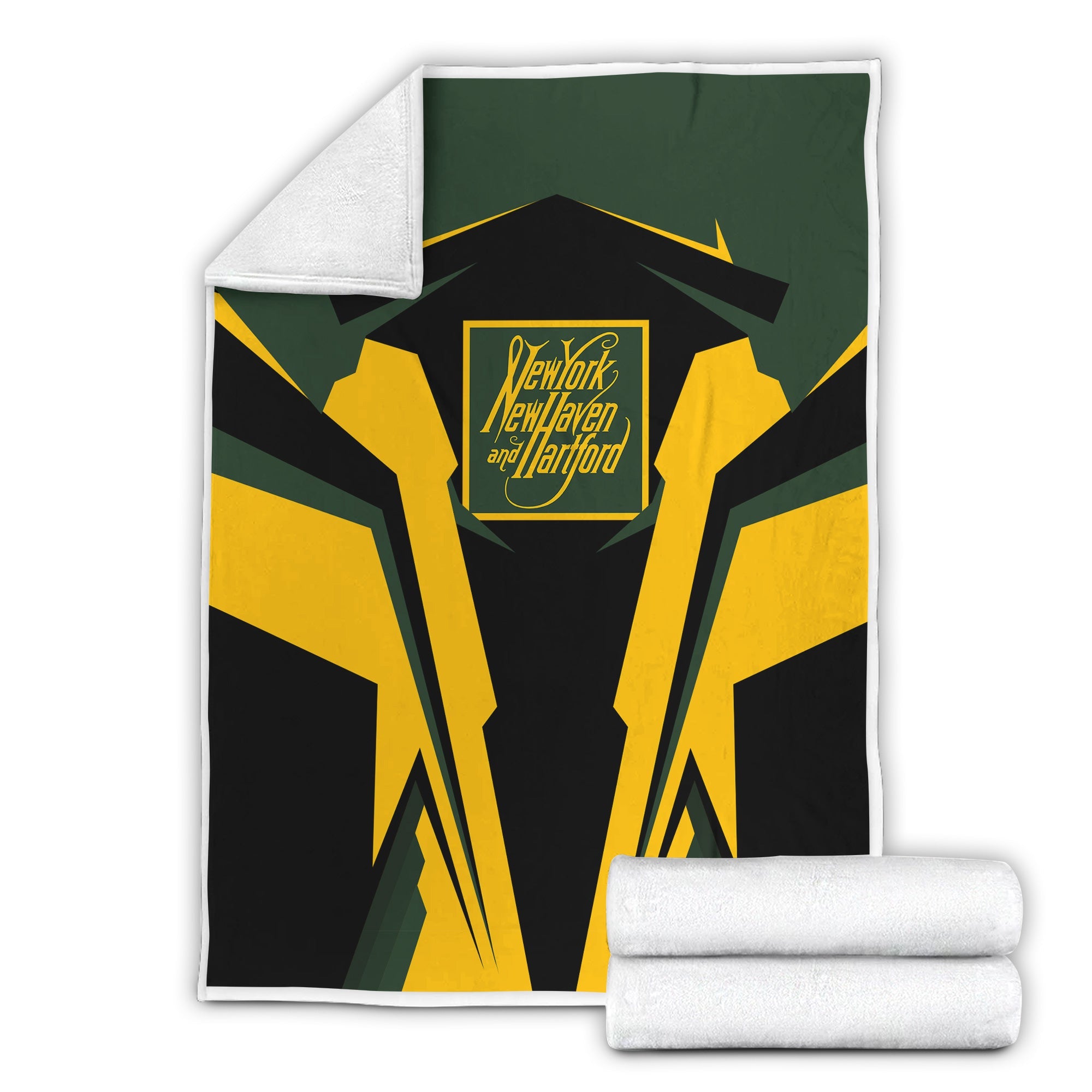 Railspirit Personalized New York, New Haven and Hartford Railroad Blanket New Haven Railroad Strong Line Train Blanket Gift Idea For Train Lover