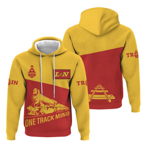 Railspirit Custom Name Louisville and Nashville Railroad Hoodie One Track Mind L&N Printed Zip Hoodie
