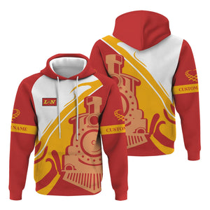 Railspirit Personalized Louisville and Nashville Railroad Hoodie Flame-Inspired Style L&N Zip Up Hoodie Gift Idea For Train Lovers