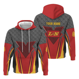 Railspirit Personalized Louisville and Nashville Railroad Hoodie Rugged Steel Vibes L&N Train Zip Up Hoodie All Over Print