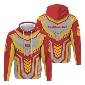 Railspirit Personalized Louisville and Nashville Railroad Hoodie Armor-Inspired Design L&N Train Zip Up Hoodie All Over Print