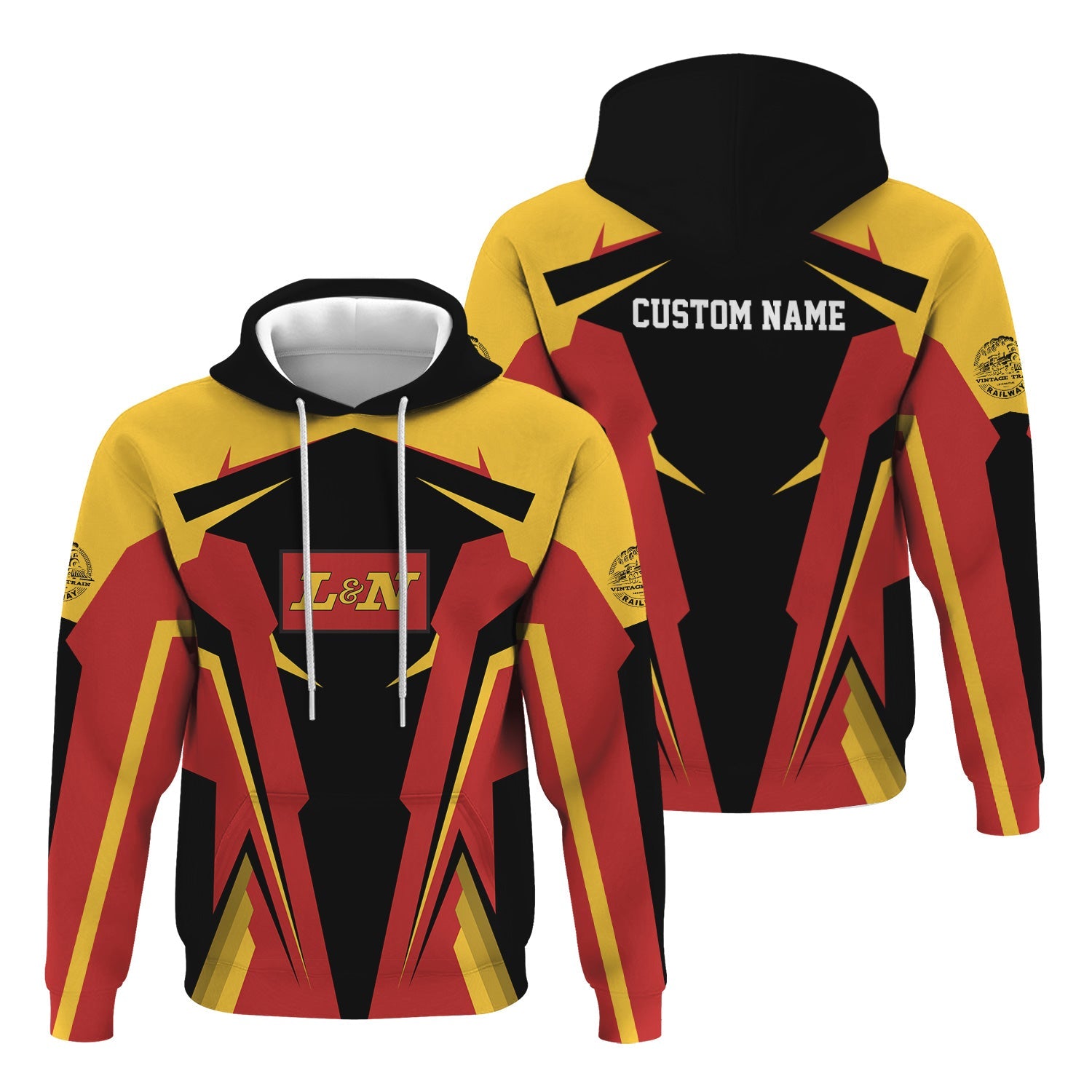 Railspirit Personalized Louisville and Nashville Railroad Hoodie Strong Line Style L&N Train Hoodie Gift Idea For Train Lover