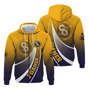 Railspirit Personalized Chesapeake and Ohio Railway Hoodie Railway-Themed Style C&O Zip Up Hoodie Gift Idea For Trainspotter