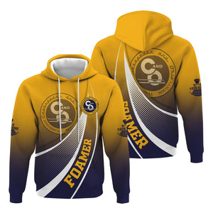 Railspirit Personalized Chesapeake and Ohio Railway Hoodie Railway-Themed Style C&O Zip Up Hoodie Gift Idea For Trainspotter