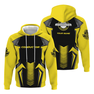 Railspirit Personalized Clinchfield Railroad Hoodie Standout Style with Custom Position Train Zip Up Hoodie