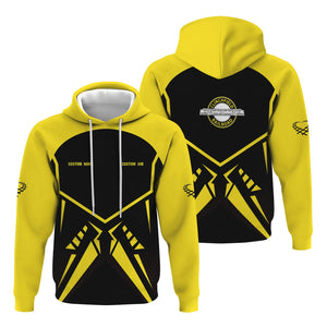 Railspirit Personalized Clinchfield Railroad Hoodie Vibriant Style with Custom Position Train Zip Up Hoodie