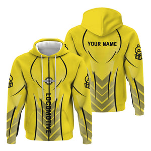 Railspirit Personalized Clinchfield Railroad Hoodie Striking Line Style Train Zip Up Hoodie For Locomotive Lovers