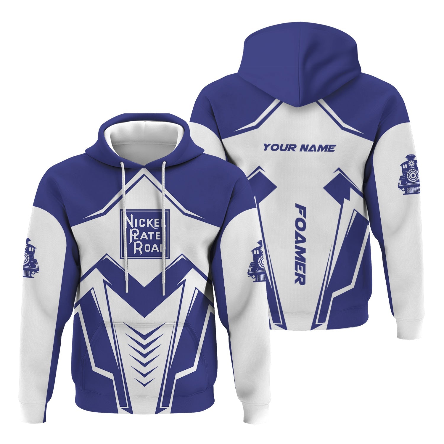 Railspirit Personalized New York, Chicago and St. Louis Railroad Hoodie Railway Trainspotter Style Nickel Plate Road Zip Up Hoodie Gift For Foamers