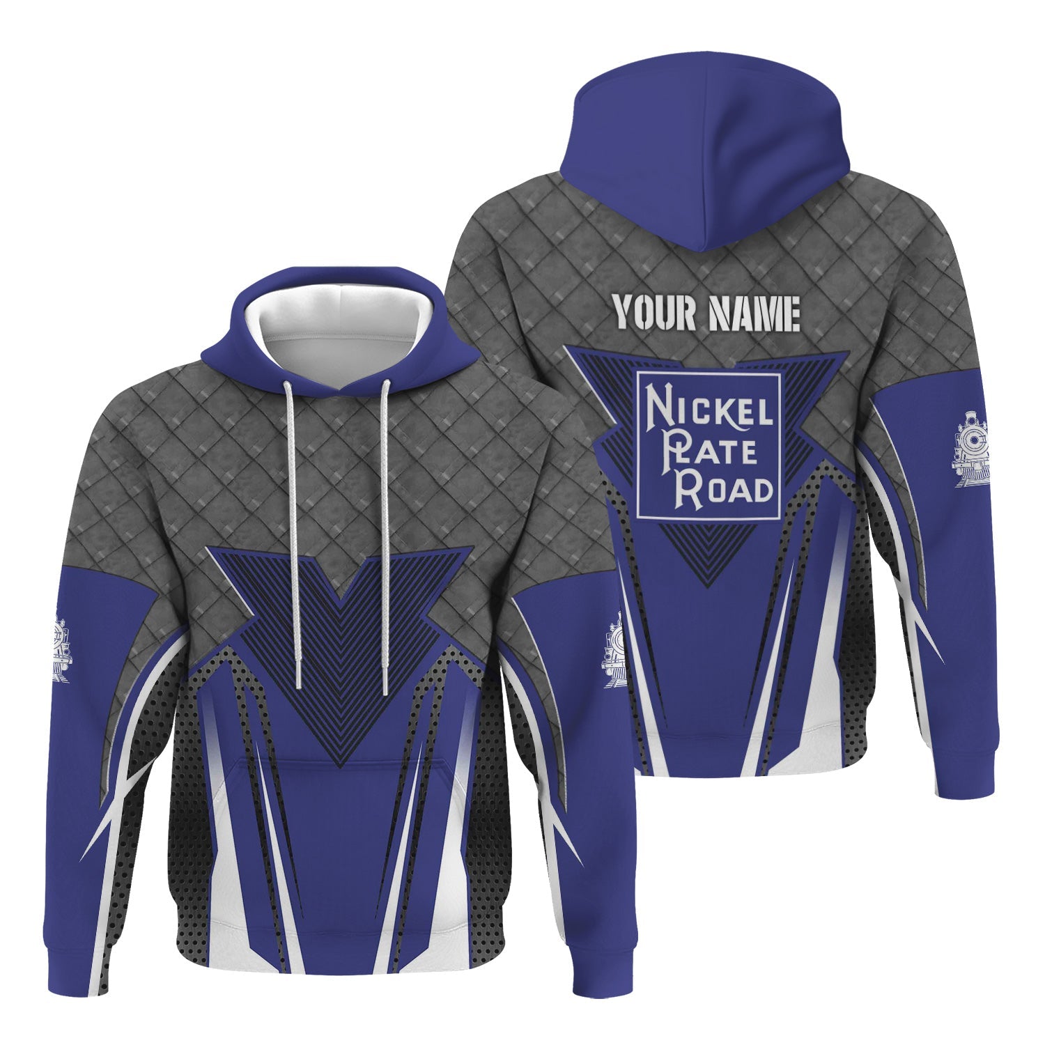 Railspirit Personalized New York, Chicago and St. Louis Railroad Hoodie Rugged Steel Vibes Nickel Plate Road Train Zip Up Hoodie All Over Print