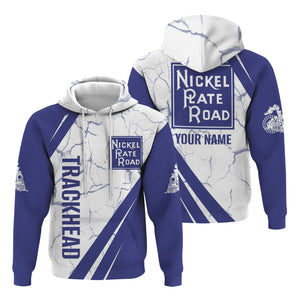 Railspirit Personalized New York, Chicago and St. Louis Railroad Hoodie Crackle Texture Style Nickel Plate Road Train Zip Up Hoodie For Trackhead