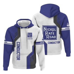 Railspirit Personalized New York, Chicago and St. Louis Railroad Hoodie Unique Railway Style with Custom Job Nickel Plate Road Train Zip Up Hoodie