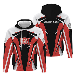 Railspirit Personalized Chicago, Rock Island and Pacific Railroad Hoodie Strong Line Style Rock Island Railroad Train Hoodie Gift Idea For Train Lover