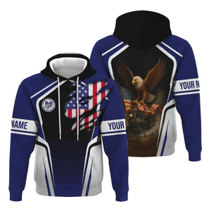 Railspirit Personalized B&O Great States Railroad Hoodie American Eagle Vintage Train Zip Up Hoodie