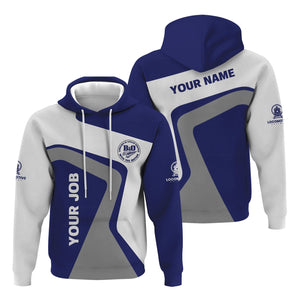 Railspirit Personalized B&O Great States Railroad Hoodie Unique Design with Custom Job Position Train Zip Up Hoodie