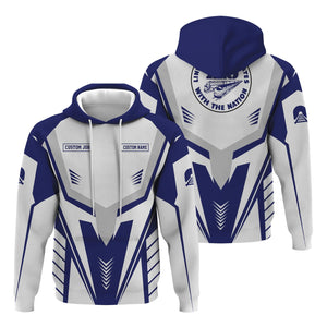 Railspirit Personalized B&O Great States Railroad Hoodie Workwear-Inspired with Custom Position Train Zip Up Hoodie