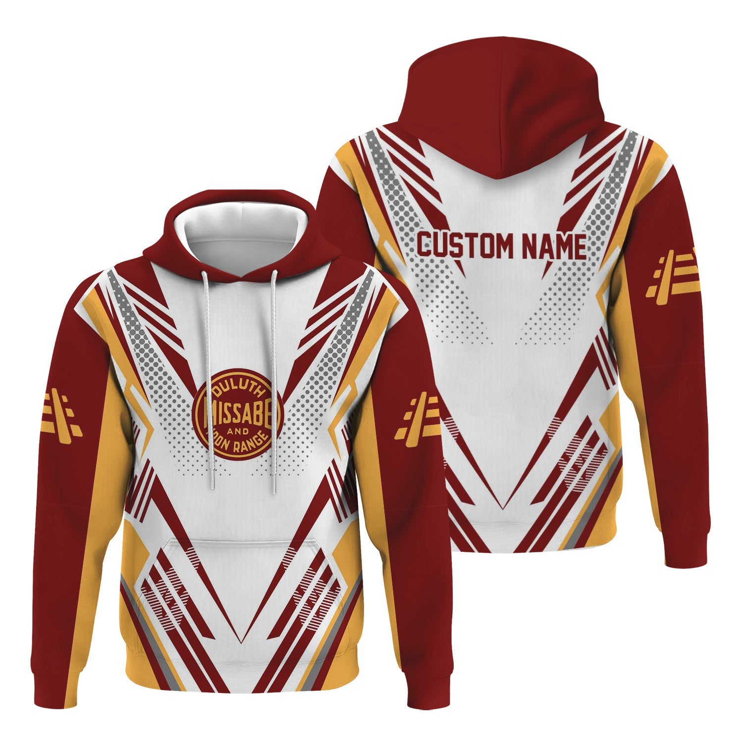 Railspirit Personalized Duluth, Missabe, & Iron Range Railroad Hoodie Railroad Tribute Design Train Zip Up Hoodie for Train Lovers