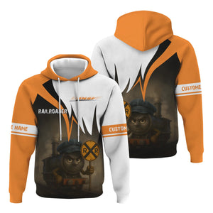 Railspirit Personalized BNSF Railway Hoodie Angry Train Hoodie Gift Idea For Train Lover
