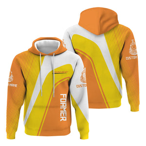 Railspirit Personalized BNSF Railway Hoodie Vibrant Striking Style Zip Up Hoodie For Rail Enthusiasts