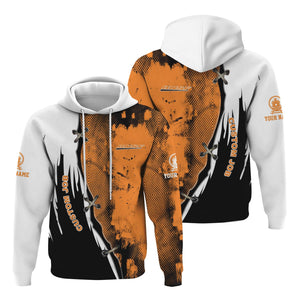 Railspirit Personalized BNSF Railway Hoodie Retro Stitches Design with Custom Position Train Zip Up Hoodie